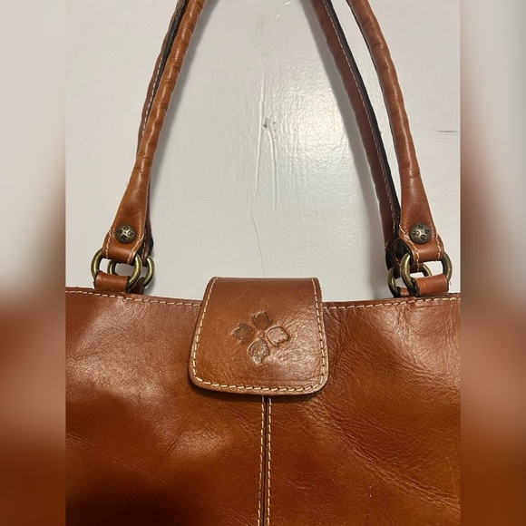 Patricia Nash Rienzo Satche Cognac Brown Leather Bag Purse $249 - Picture 6 of 7